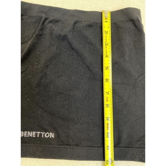 Y2K Benetton Black Stretchy Tube top OSFA - Picture 6 of 6